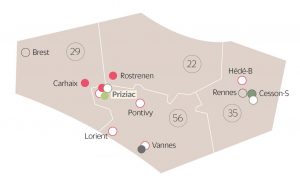 implantations Apprentis d'Auteuil en Bretagne